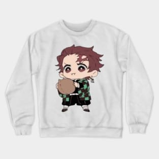 Angry Chibi Tanjiro From Demon Slayer Crewneck Sweatshirt